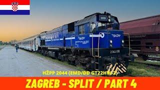 Cab Ride Zagreb - Split Part 4 to Split (Croatian Railways, Croatia) train drivers' view 4K