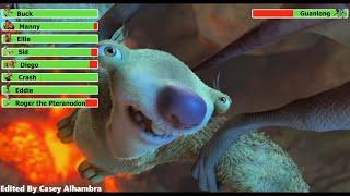 Ice Age: Dawn of the Dinosaurs (2009) Reptile Fight with healthbars 2/2 (500K Subscribers Special)