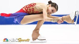 Shcherbakova's costume change, quad, spins, clinch a silver medal | NBC Sports