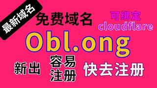 【最新域名】免费Obl.ong免费域名,后面可能可绑定Cloudflare 快去注册一个备用 #免费域名 #免费 #DNS #域名 #cloudflare #分享