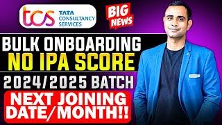 TCS Bulk Joining/Onboarding | Minimum IPA score for Onboarding | Remaining Joining