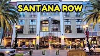 【4K Walking】Santana Row Walking Tour  Christmas Decoration December 2023