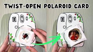 DIY Twist-Open Polaroid Card | 3D Paper Crafts | Polaroid Camera Crafts For Boyfriend/Girlfriend