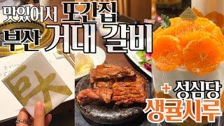 부산여행｜거대 갈비(또간집)｜해운대 옛날 팥빙수｜센텀 신세계(반클리프 에코백, 다이아몬드 라운지, 이가네 떡볶이)｜성심당 생귤시루