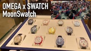 Trying to get Omega x Swatch MoonSwatch watch launch - Flippers, insanity, watch history was written
