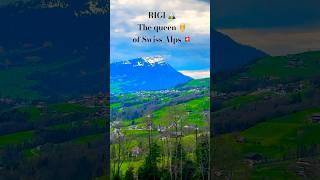 STUNNING SPRING VIEW OF MOUNT RIGI KULM ️GREEN MEADOWS & SNOWY PEAKS#switzerland#spring#shotrs