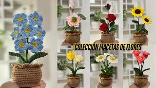 Tutorial Colección De Macetas A Crochet | Diseño #1 | No Me OlvidesMayelin Ros