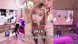 2024 new year life reset vlog  : making vision board, deep room cleanse, pintrest lifestyle 