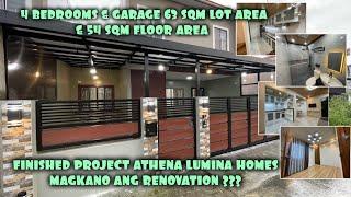 FINISHED PROJECT / ATHENA LUMINA HOMES WITH 4 BEDROOMS & GARAGE 63 SQM LOT AREA AND 54SQM FLOOR AREA