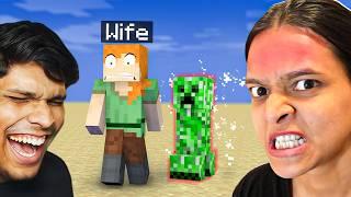 Surprising my Wife with RAREST WEAPON in Minecraft