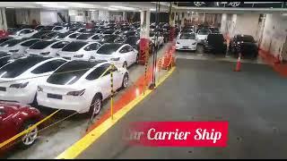 Tesla Car on Merchant Navy Ship