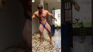 Bodybuilder posing