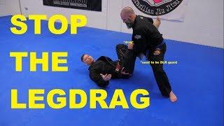 DE LA RIVA BLACK BELT SHOWS HOW TO STOP THE LEG DRAG from de la Riva Guard