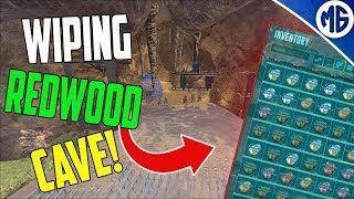 WIPING REDWOOD CAVE JUICY LOOT! 4 Man PvP Servers - Ark: Survival Evolved