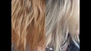 How To Tone Brassy Blonde Hair - DEMO with Wella T18 + T11