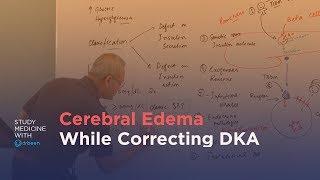 Why will cerebral edema occur while correcting diabetic ketoacidosis (DKA)?