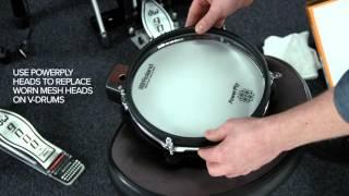 How to replace your V-Drums mesh heads with PowerPly