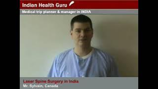 Mr. Sylvain, Canada-Laser Spine Surgery