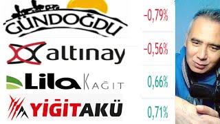 Gündoğdu Gıda - Altınay Savunma - Lila Kağıt - Yiğit Akü Hisse Yorum - Borsa İstanbul analiz