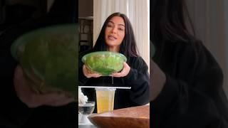 Shaking a salad with us  Kim Kardashian