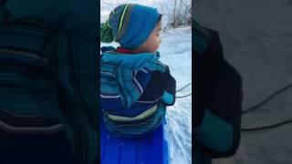 Liam sledding dec 2016