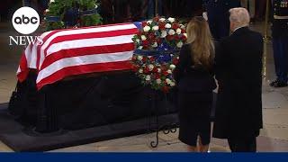 Donald and Melania Trump pay respects to Jimmy Carter as 39th president lies in state at Capitol