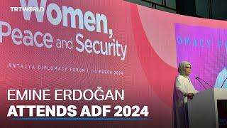 Turkish First Lady Emine Erdoğan visits forum on second day