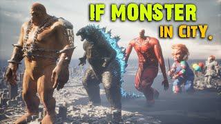 If Monster Walk in City | Monster walking | Size comparison