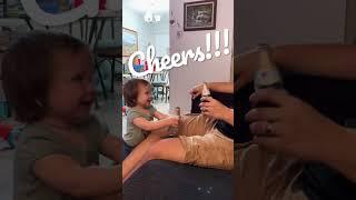 Cheers baby girl. “No babies were given beer during the production of this video hahaha!”