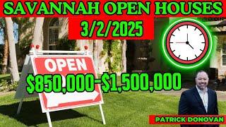 Savannah Open Houses 3/2/25 $850,000-$1,500,000 #savannahrealestate #realestate