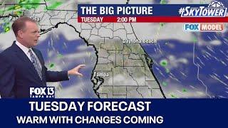 Tampa weather | Warm ahead of cold front