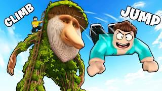 CLIMB THE BIGGEST BRAIN ROT TOWER AND JUMP DOWN IN ROBLOX !!