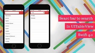 Create a Search bar to Search from TableView Xcode 9.0 (Swift 4.0)