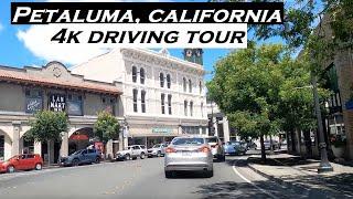 Petaluma, California | 4k Driving Tour | Dashcam