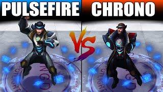 Pulsefire Twisted Fate VS Pulsefire Twisted Fate Chrono Chroma - Skin Comparison