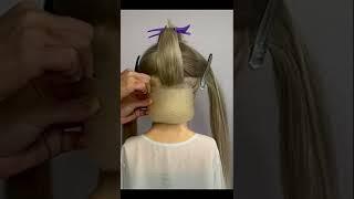 Как сделать гладкий пучок #прически #прическисвоимируками #прическипошагово #shorts