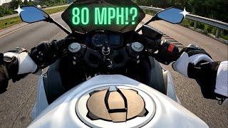 Attempting A New Top Speed On My Ninja 400! (Highway Speed)