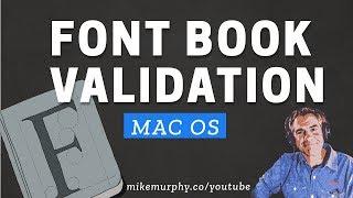 Mac OS: Use Font Book To Validate & Resolve Duplicate Fonts