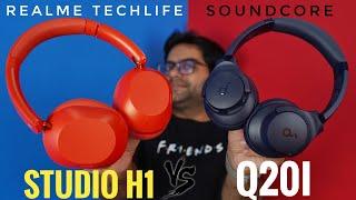 realme TechLife Studio H1 VS Soundcore Q20i ANC Headphone  Which Headphone Wins ??