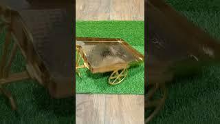 stainless steel hammered serving rikshaw!