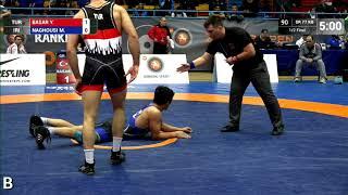 1/2 GR - 77 kg: Y. BASAR (TUR) v. M. NAGHOUSI (IRI)