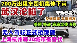 无人驾驶抢饭碗！700万网约车司机集体下岗，武汉沦陷了，上海杭州20个城市被替代，美团外卖快递滴滴全体消失，萝卜快跑席卷中国，普通人的饭碗不保#网约车#出租车#自动驾驶#无人驾驶#北京#中国#AI智能