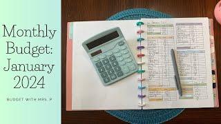 January 2024 Monthly Budget | Budget With Me