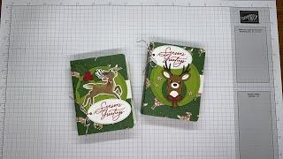 Stampin’ Up! Greetings Of The Season Book Treat Boxes Tutorial #diy #patternedpaper #treatbox