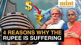 Rupee Crash: Indian ₹ At Its Lowest Level Ever | Further Slide Expected | $1=  ₹87? MINT Explains