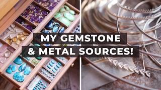 Where I BUY MY GEMSTONES and metal supplies for silversmithing & jewelry making!