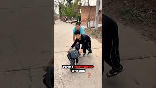 Bike stopped, gave a little help️️ #shorts #ytshorts #funny