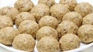 आटा और ड्राई फ्रूट्स के लड्डू | Aata Laddoo | Healthy Laddoo |  KabitasKitchen