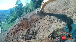 GALEGO CAPIXABA escavadeira hidráulica CAT 313 fazendo estrada em parambeira