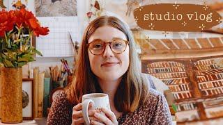 Studio Vlog #36 - Powell's Books, Stationery Shops, & Cozy Painting 